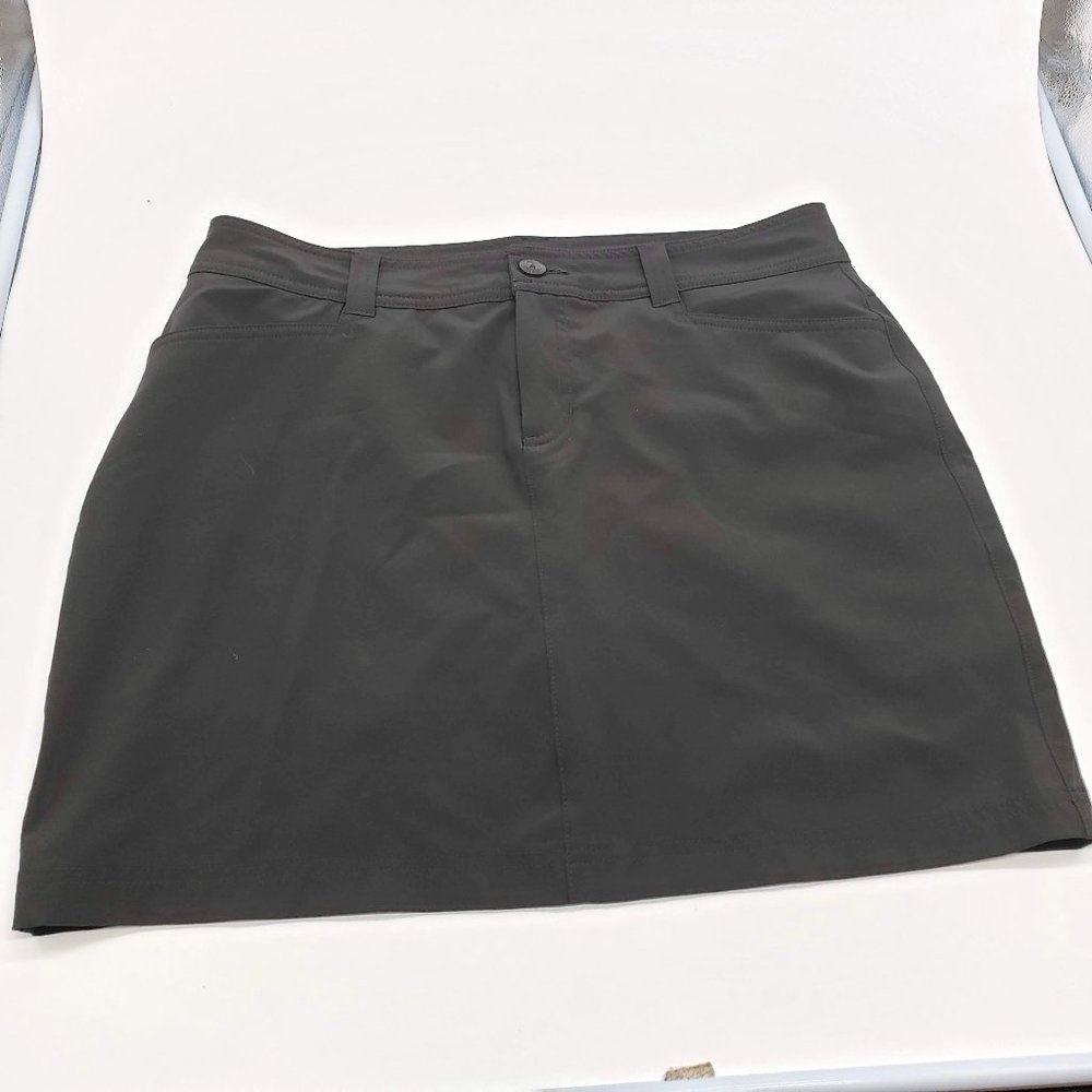 Eddie Bauer Microfiber Poly/Spandex Womens 8 black golf athletic skort skirt